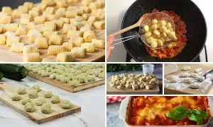 Gnocchi di patate fatti in casa, pronti per essere cucinati con un sugo saporito o al forno.
