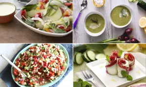 Insalate fresche e zuppe verdi, perfette per ricette cetrioli crudi estive.